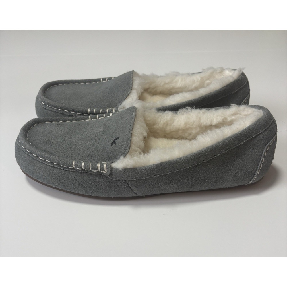 Koolaburra by UGG Lezly Wild Dove Gray Womens Suede Faux Fur Moccasin Slippers 6 - Picture 2 of 5